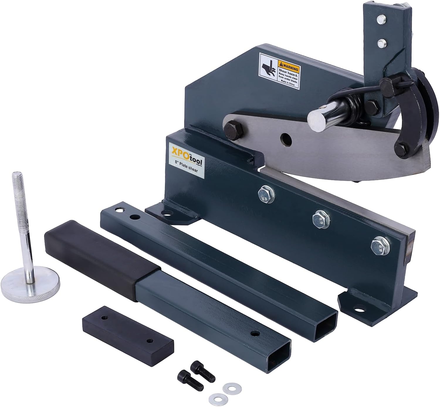 Hand Plate Shear, Manual Metal Cutter Cutting Thickness1/4 Inch Max, Metal Steel Frame Snip Machine Benchtop 1/2 Inch Rod, for Shear Carbon Steel Plates and Bars (8 Inch)