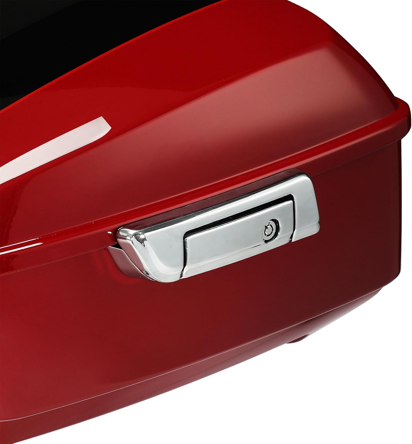 TCMT King Motorcycle Trunk Fit for Harley Touring 2014-2025 CVO Road King Road Glide Street Glide Electra Glide Ultra Limited Pack Billiard Red/Vivid Black
