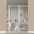 57' Extra Tall Cat Gate, 43.3'-48.0' Wide Pet Gate for Doorway, Pressure Mounted Tall Baby Gate with Door, Walk Through Dog Gate Indoor Stairs, Auto Close Cat Safety Gates, White