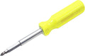 Eazypower 81654 12-Pack Yellow 8-in-1 Extruded Handle Screwdriver 4-5/8-10 Slotted; #1/#2 Phillips; T15/T20 Tee*Star; 1/4 and 5/16-inch Nut Setters