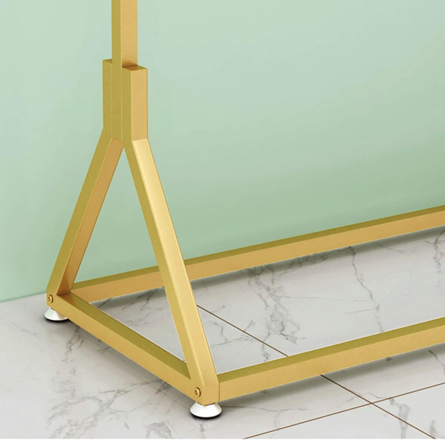 Heavy-Duty Garment Rack - Gold Clothing Display Stand, Freestanding Metal nizer for Retail & Home Use, Perfect for Drying & Storing Clothes, Stylish Storage Solution
