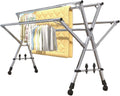 Clothes Rack Drying Foldable, Garment Rack Heavy Duty with Wheels, Laundry Rack for Drying Clothes, Collapsible Space Saving Clothes Hanger, for Clothes, Towels, Linens