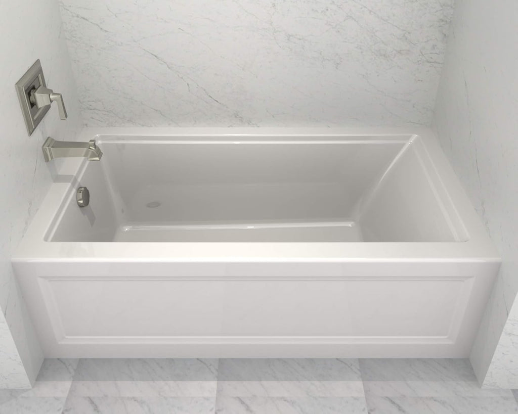Town Square S 60'x32' Bathtub- Right Drain in White