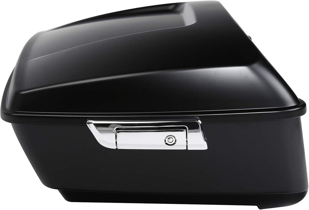 Black Denim 13.7' King Trunk W/Latch Key Fit For Harley Trunk Touring CVO Road King Road Glide Street Glide Electra Glide Ultra Limited 2014-2025