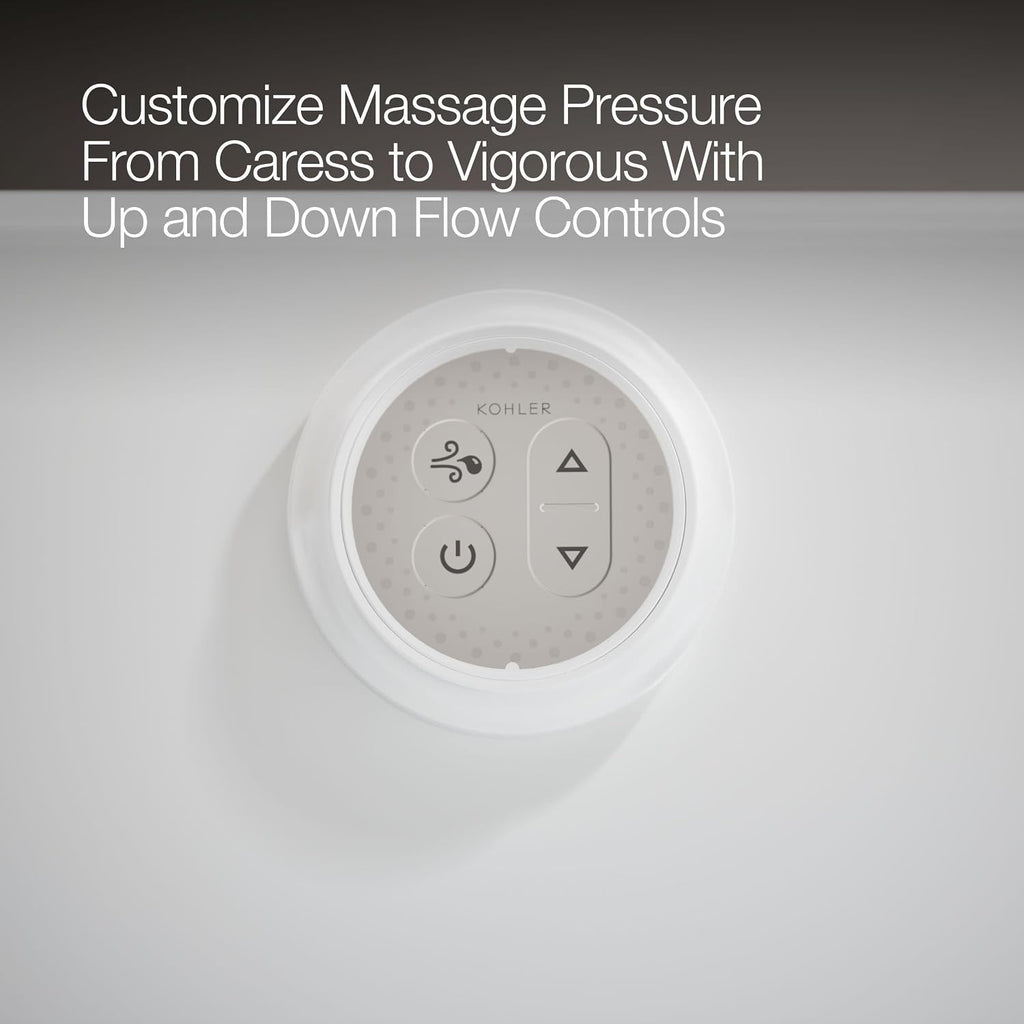KOHLER K-1239-GHRA 60' X 36' Integral Apron Heated Bubblemassage™ Air Bath With Right-Hand Drain