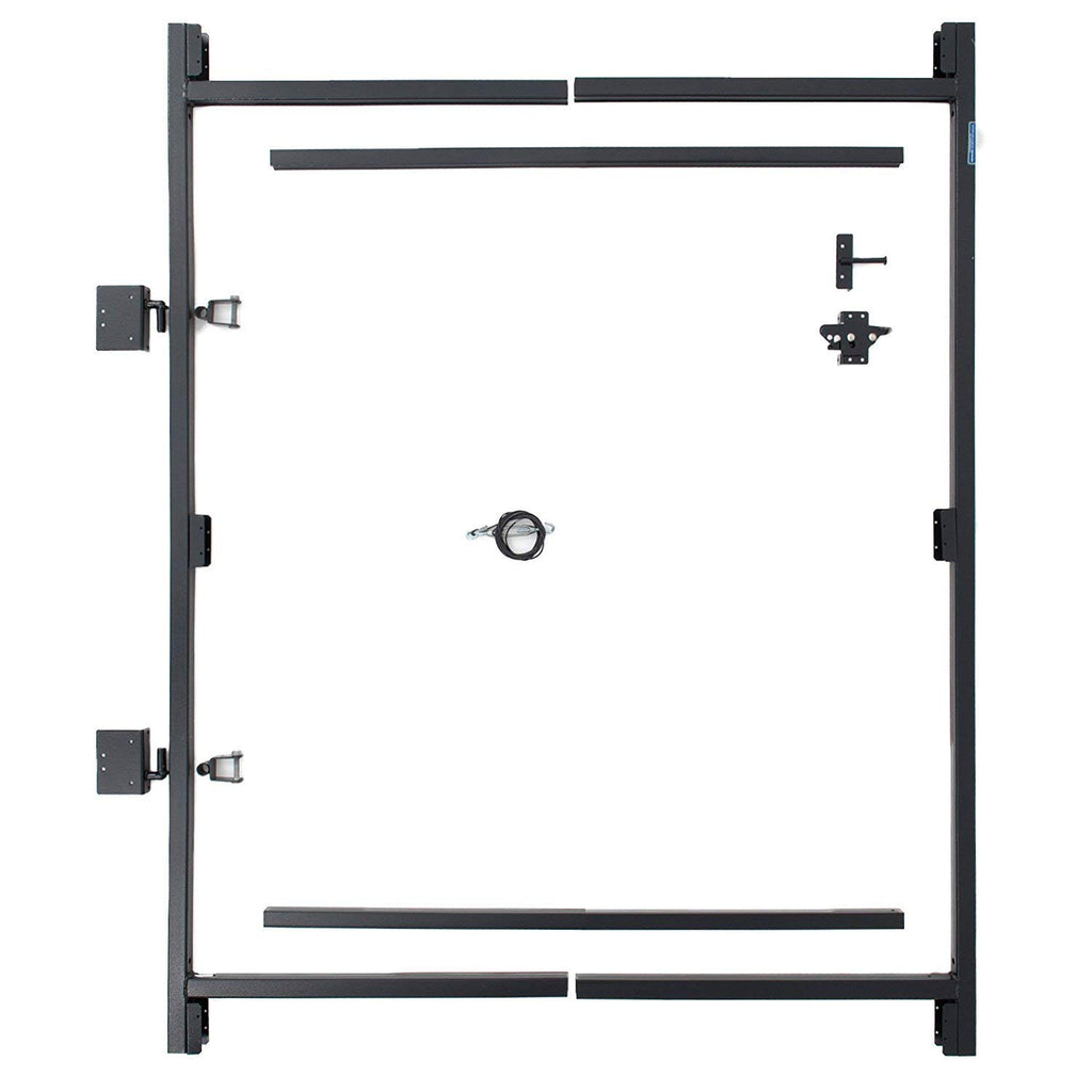Adjust-A-Gate Steel Frame Anti Sag Adjustable, 60 inches to 96 inches, 2 Pack, with Gate Building Kit, 36 inches to 60 inches