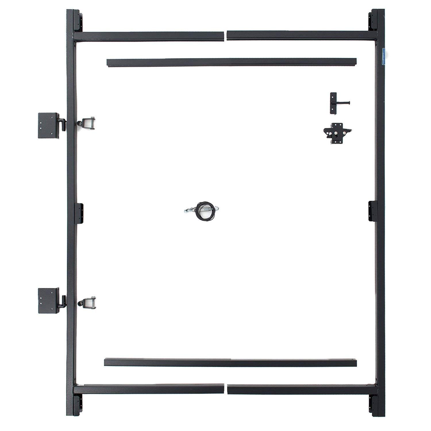 Adjust-A-Gate Steel Frame Anti Sag Adjustable, 60 inches to 96 inches, 2 Pack, with Gate Building Kit, 36 inches to 60 inches