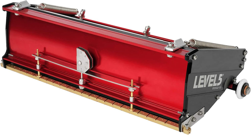 12-Inch Flat Finishing Box + Extendable Handle - LEVEL5 | Pro-Grade | Drywall Gyprock Plasterboard Sheetrock | 4-574