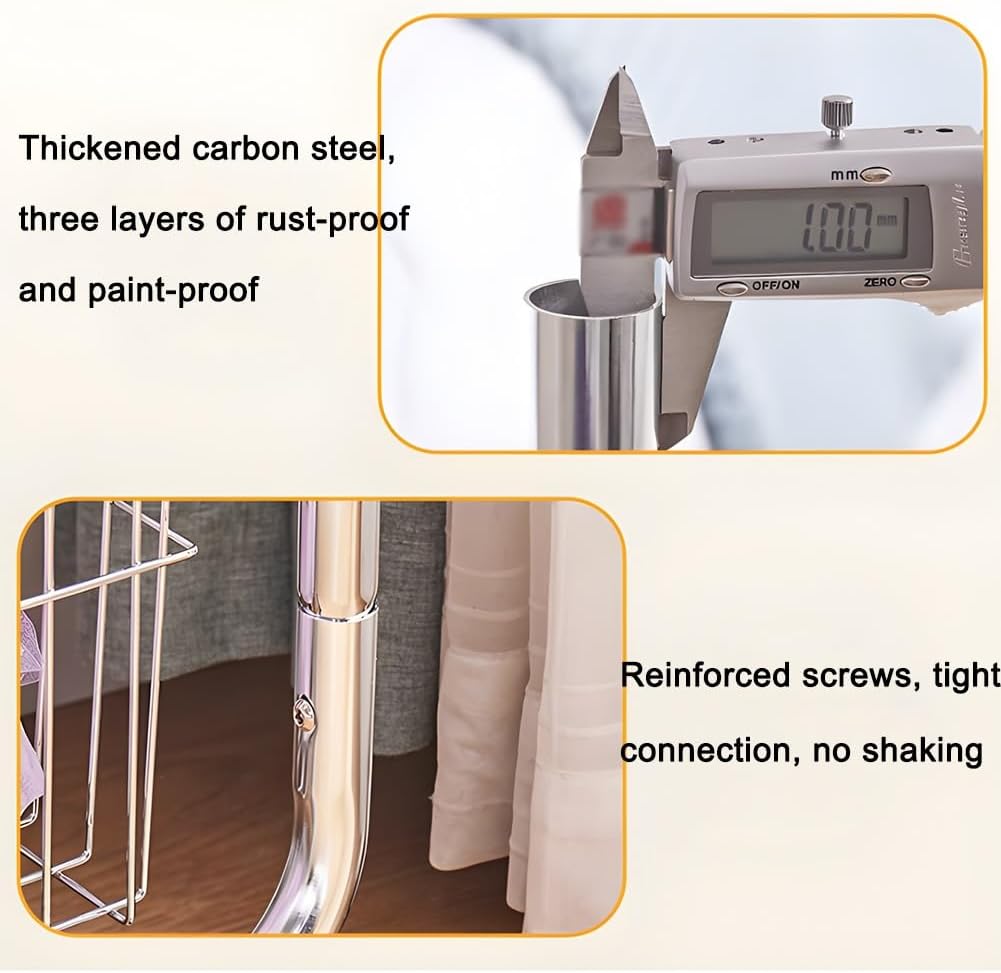 Garment Rack Heavy Duty Clothing Rack on Wheels, Stainless Steel Clothes Rail, Freestanding Single Rail Coat Rack, for Bedrooms and Boutiques (Silver 118x42x145 cm)