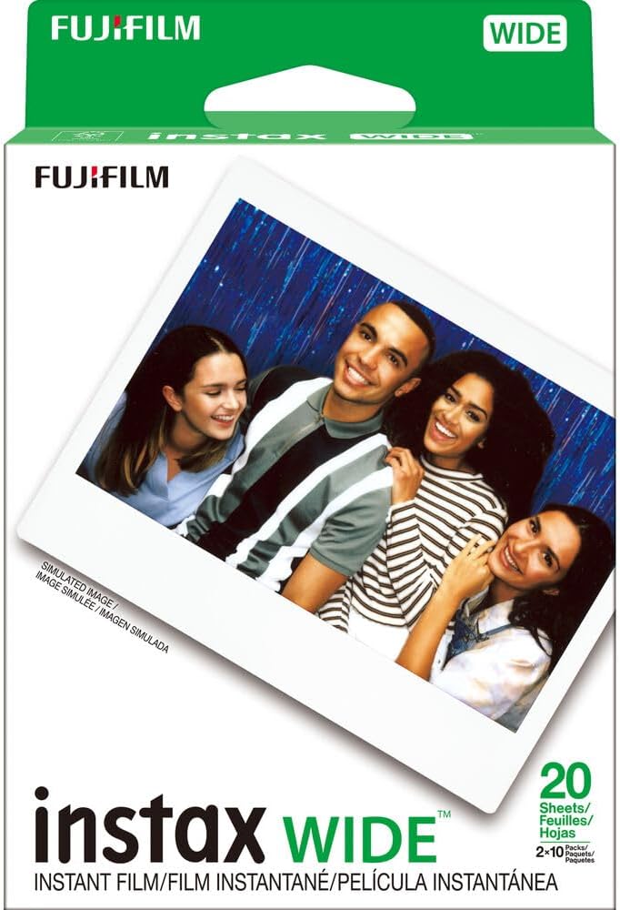 Fujifilm instax Wide Instant Film (200 Photo Exposures) Bundle with Diginerds Microfiber Cleaning Cloth