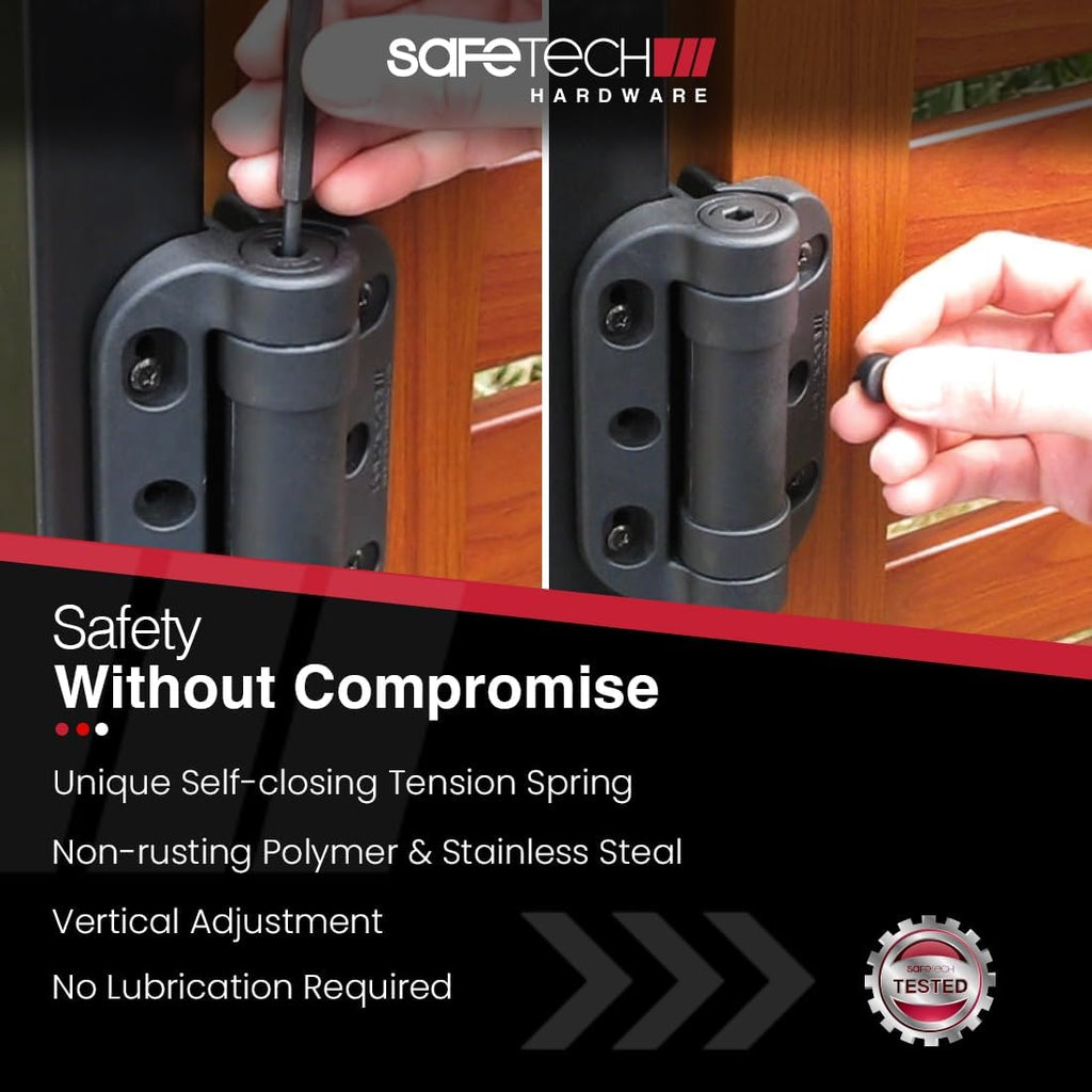 2 Side Gravity Gate Latch & TopKlik Self Closing Hinge & Gate Handle & Gate Stop