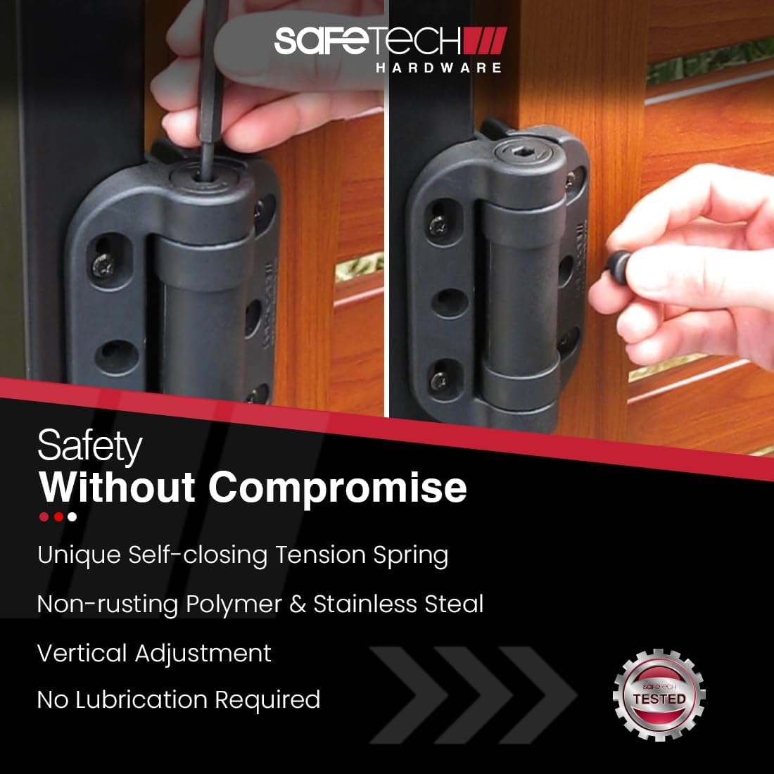 2 Side Gravity Gate Latch & TopKlik Self Closing Hinge & Gate Handle & Gate Stop