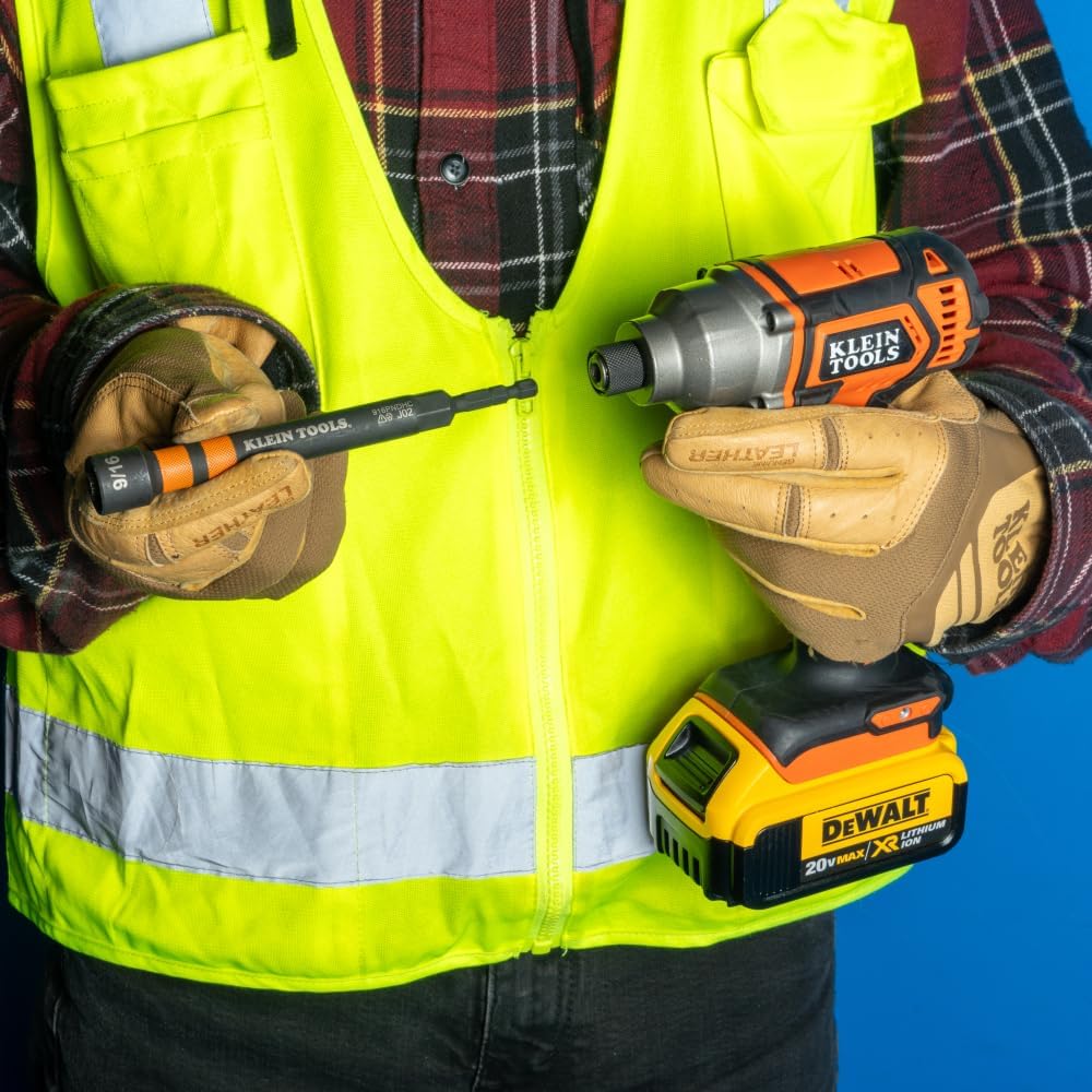 Klein Tools Tradesman Pro XL 40-Pocket Camo Tool Backpack and 6-Piece Ratcheting Impact Rated Hollow Magnetic Nut Driver Set