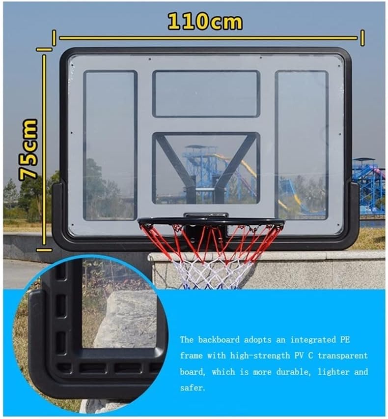 Mini Basketball Hoop for Kids Adults Teens,Wall-Mounted Basketball Rim Easy to Install (43.3x29.6 Inches)