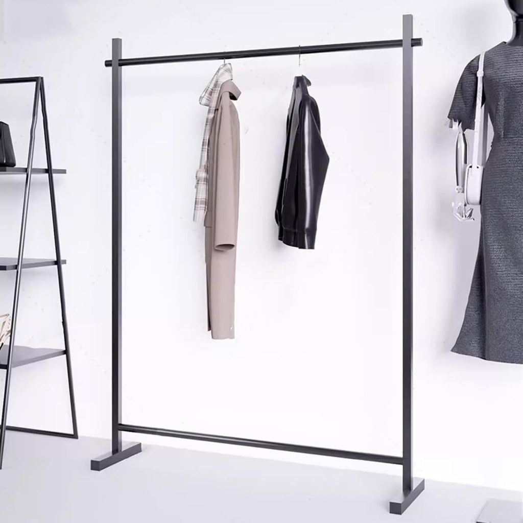 Garment Rack Heavy-Duty Clothes Rail For Bedroom, Home And Retail Store, Load 300 LBS, Large Capacity Metal Clothing Rack For Hanging Clothes, Easy To Assemble Coat Rack, Black(Size:150X40X160CM)