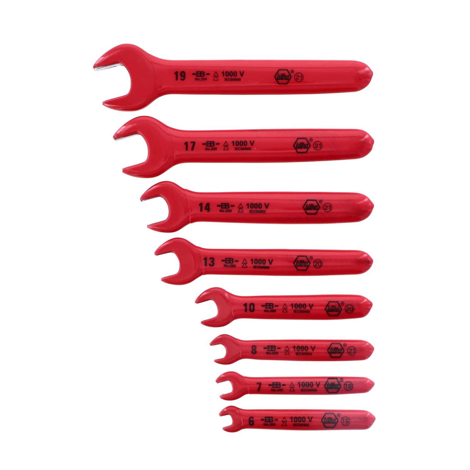 Wiha 20093 1000 Volt Roll Up Insulated Metric Wrench Sets, 8-Piece