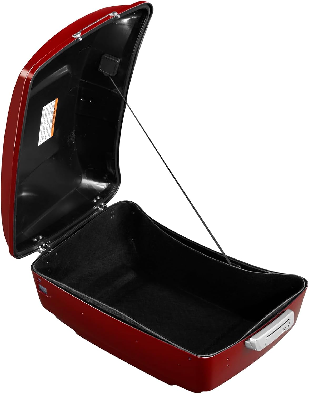 TCMT 13.7' King Motorcycle Trunk Box W/Latch Key Fit For Harley 2014-2025 Touring CVO Road King Road Glide Street Glide Electra Glide Ultra Limited Billiard Red/Vivid Black