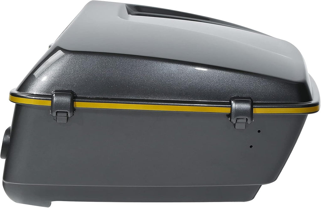 Gold/Black Geometric Shape Fade 13.7' King Trunk W/Latch Key Fit For Harley Trunk Touring CVO Road King Road Glide Street Glide Electra Glide Ultra Limited 2014-2025