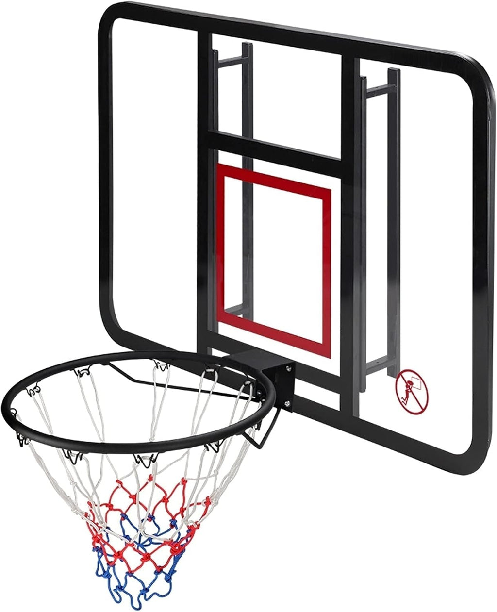Mini Basketball Hoop, PC Transparent Backboard, Indoor Outdoor Portable Basketball Training Stand, 110x75cm