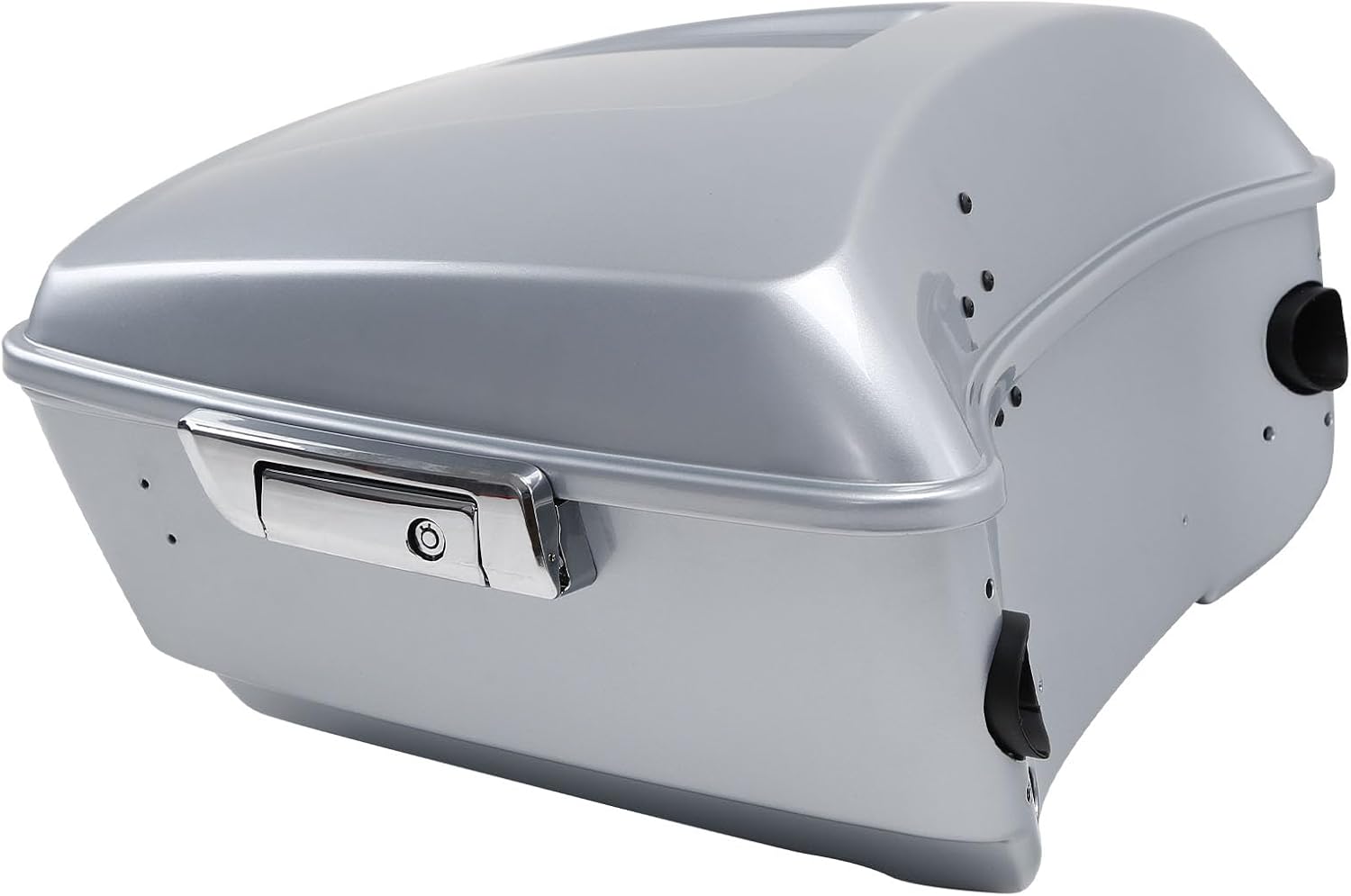 TCMT King Motorcycle Trunk Box W/Latches Keys Fit for Harley 2014-2025 Touring CVO Road King Road Glide Street Glide Electra Glide Ultra Limited Pack Barracuda Silver