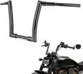 Mofun 12' Rise Ape Hangers 1' Clamp Handlebars 1.5' Fat Bars Compatible with Harley Softail Dyna Sportster XL 883 1200, Road Glide 1998-2013 Road King 1994-2022 Gloss Black