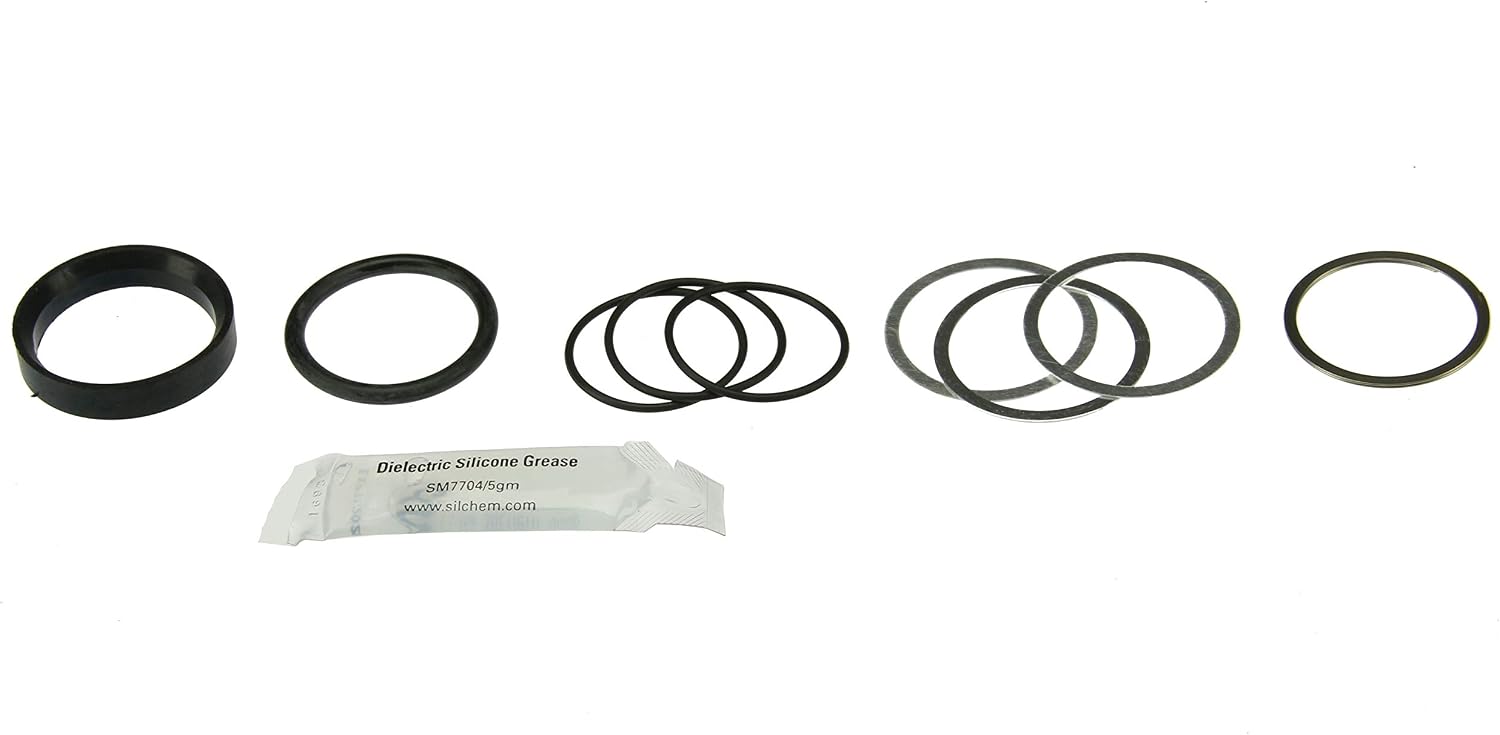 URO Parts 11141439975PRM Collapsible Water Transfer Pipe Kit, Contains 2 Piece Pipe, 2 Seals, 3 Shims, 3 O-rings, Lock Ring, Grease