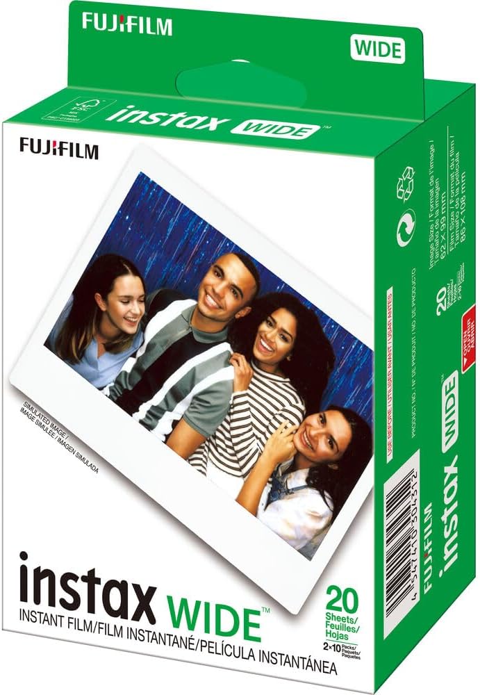 Fujifilm instax Wide Instant Film (200 Photo Exposures) Bundle with Diginerds Microfiber Cleaning Cloth