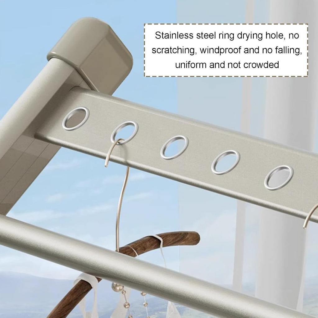 Foldable Clothes Drying Racks, Standing Dry Racks with Windproof Holes, Portable Indoor Outdoor Laundry Garment Rack, High Capacity Blanket/Sheet/Sho(Gray-(L x W x H) 160x56x114.5~152.5CM