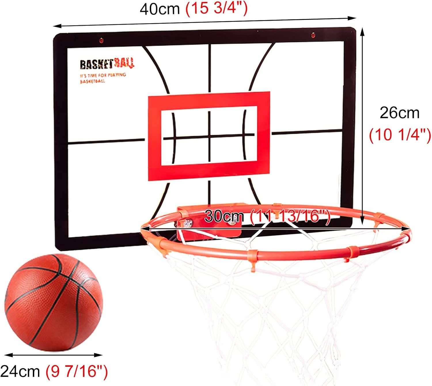 Basketball Hoop Portable Basketball Hoop Outdoor with Transparent Backboard, Mini Wall-Mounted Foldable Basketball Goal, Game Use
