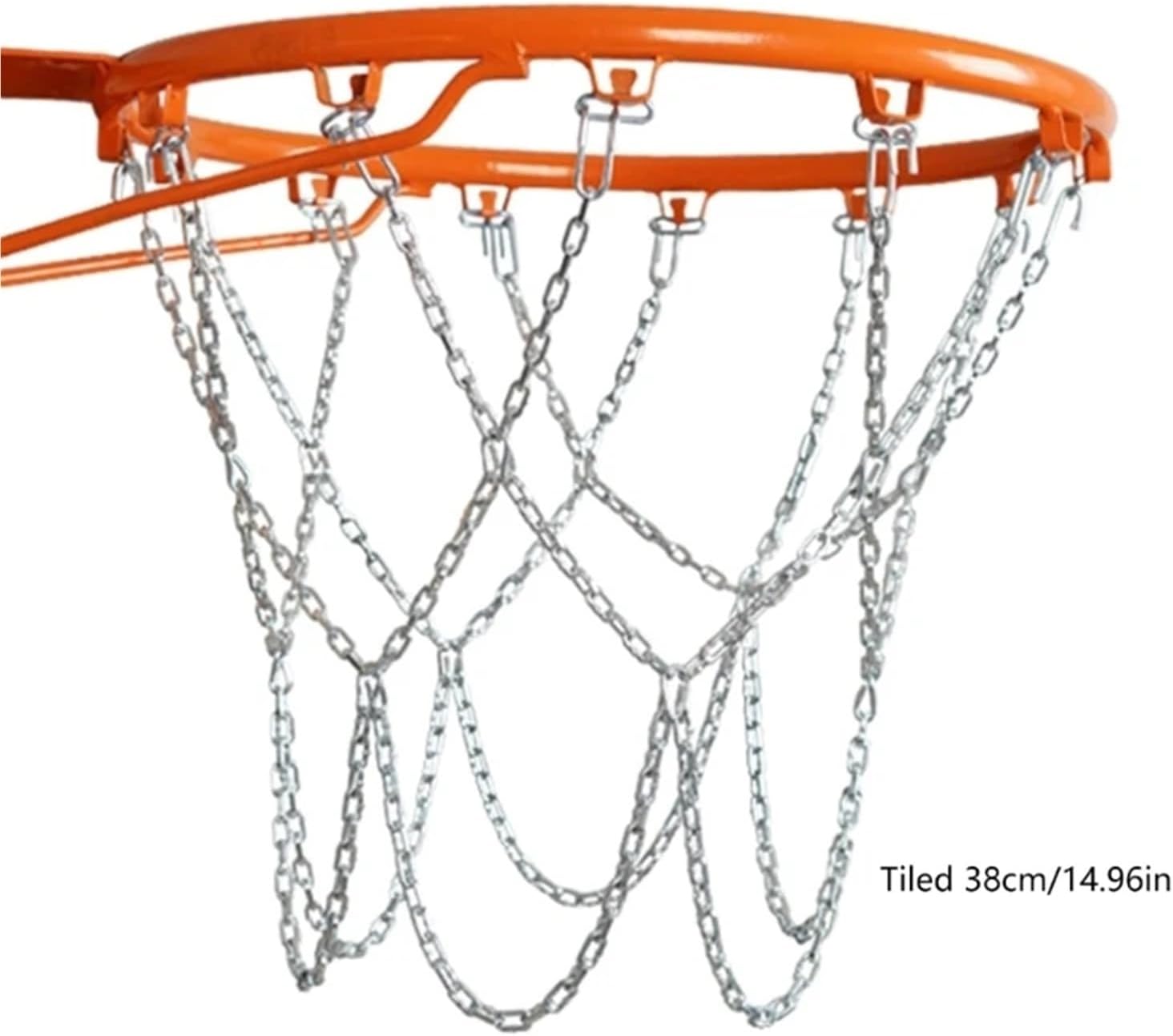 Basketball Net 4pcs Basketball Net Replacement for Hoop, Standard Braided Chain, Heavy Duty for Outdoor