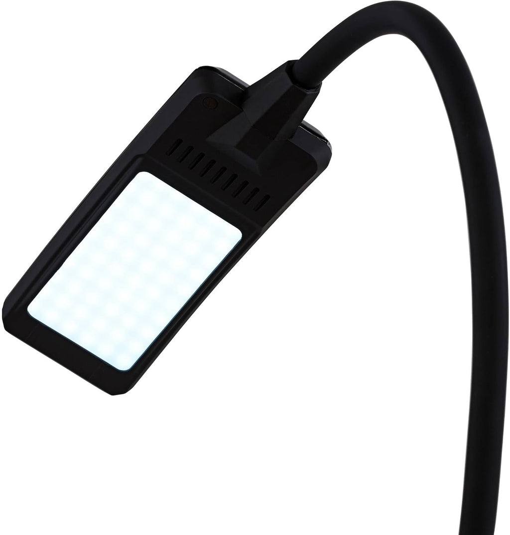 360 Lighting Ricky 13 3/4' High Small Modern Desk Lamps Set of 2 USB Ports LED Gooseneck Black Shade Home Office Living Room Charging Bedroom Bedside Nightstand House Reading Kitchen Entryway