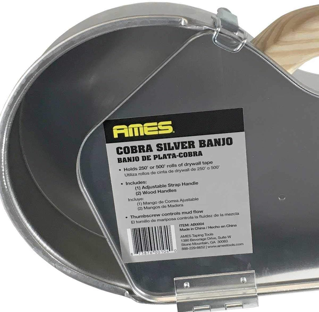 Ames Cobra Silver Banjo Drywall Taping Tool - Professional Handheld Taper