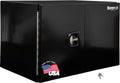 Buyers Products 1705835 Underbody Tool Box With Barn Door, 24x24x36 Inch, Black Powder-Coated, Made in USA, .100 inch Smooth Aluminum, 3-Point Locking, Truck Storage Toolbox For Work Vehicles