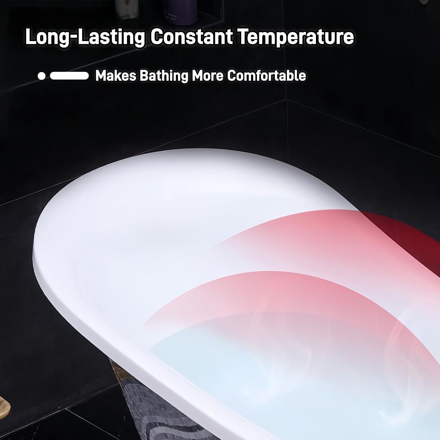 54' Edeyeu Freestanding Bathtub - Solid Surface Soaking Tub with Clawfoot Design, Luxury Free Standing Bathtub for Spa Bathroom, Extra Deep Soaker Tub, A