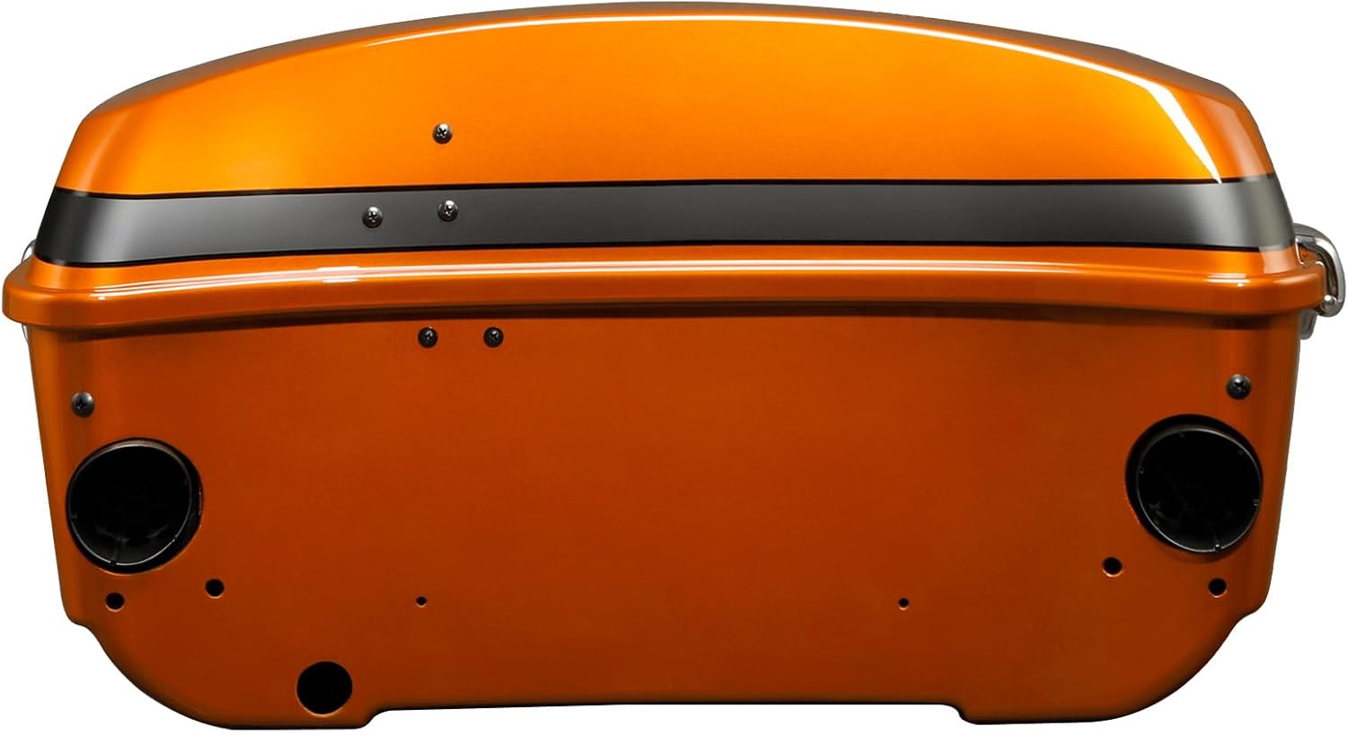 TCMT 13.7' King Motorcycle Trunk Box W/Latch Key Fit For Harley 2014-2025 Touring CVO Road King Road Glide Street Glide Electra Glide Ultra Limited Scorched Orange/Black Denim