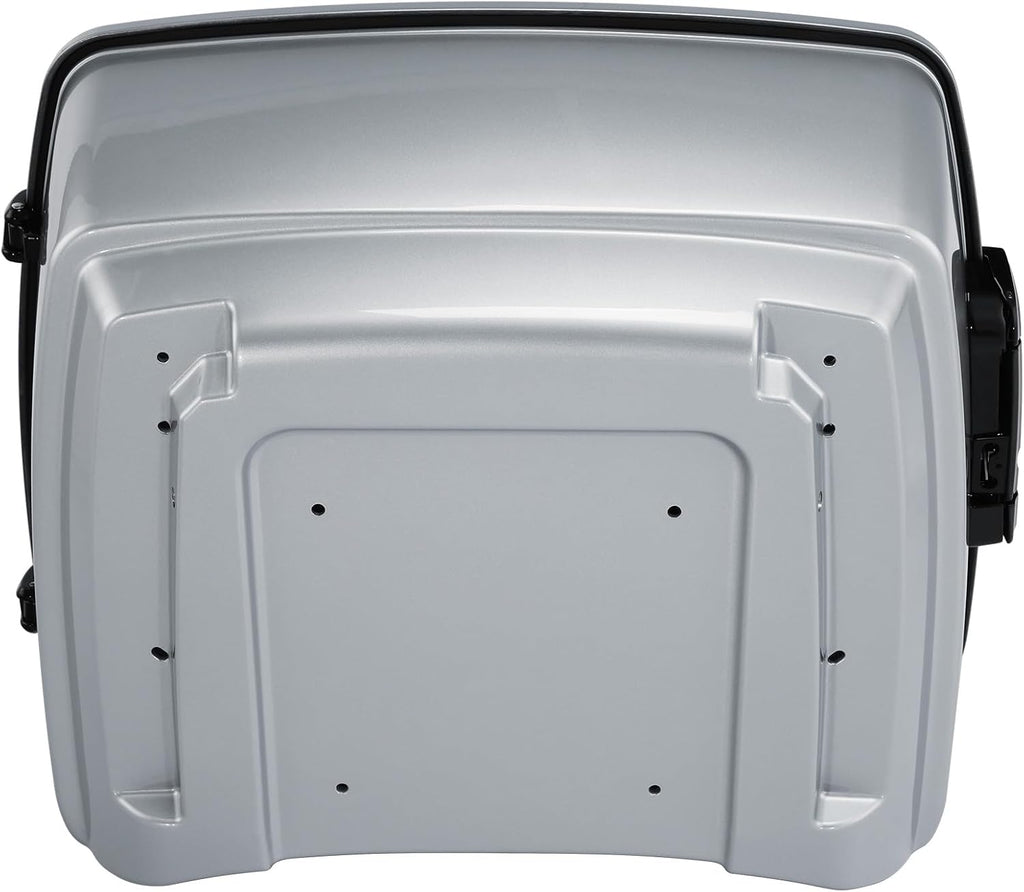 King Motorcycle Trunk Box Fit for Harley Touring 2014-2025 CVO Road King Road Glide Street Glide Electra Glide Ultra Limited Atlas Silver Metallic Pack