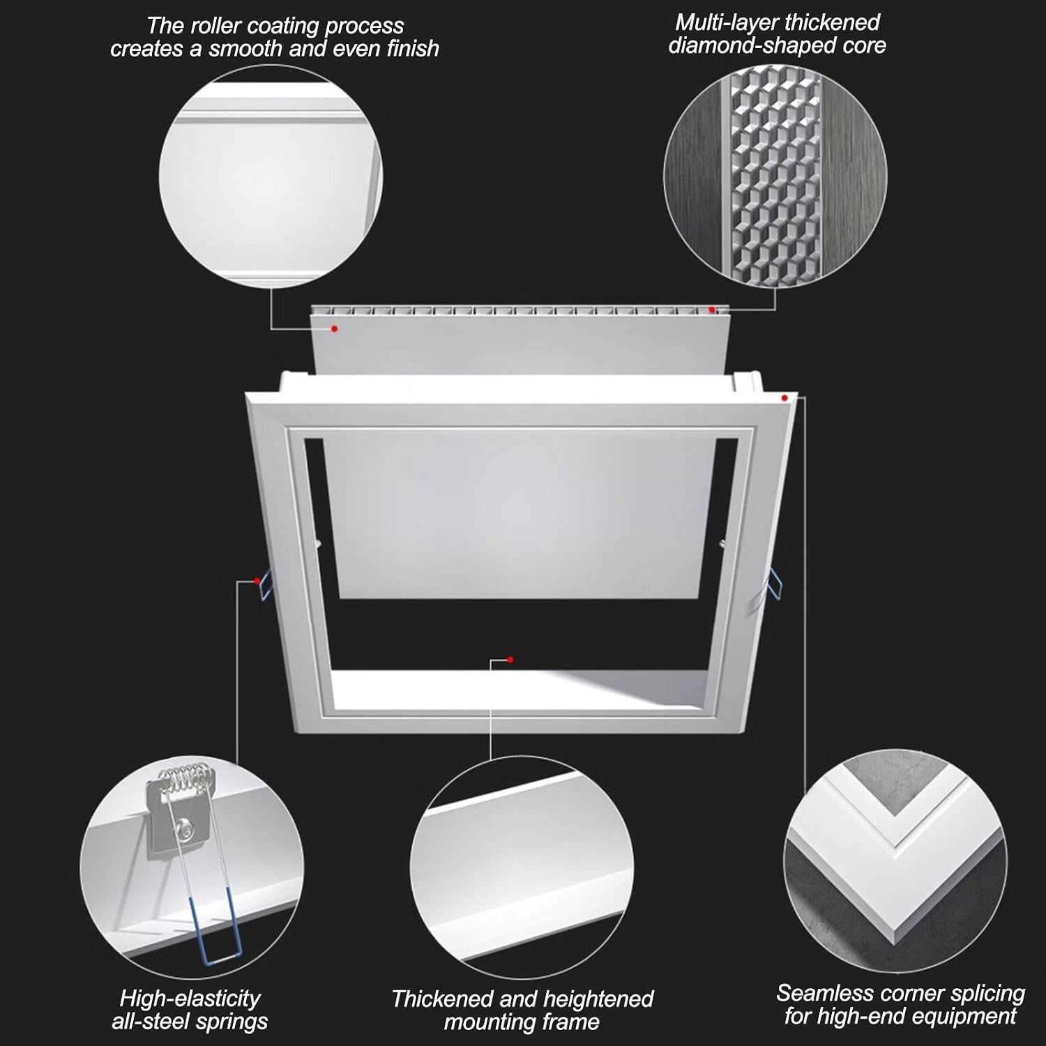 Roof Access Hatch, Access Doors, Plastic Access Panel, Concealed Touch Latches, for Wall/Ceiling, for Versatile Emergency Access Gate(50cm/19.7in)