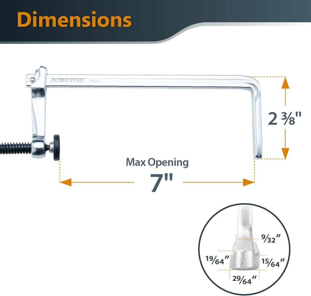 POWERTEC 110' Track Saw Guide Kit for DeWalt, Includes 2PK 55' Guide Rails, 1PK Guide Rail Connector, and 2PK 7' Track Saw Clamps (72059)