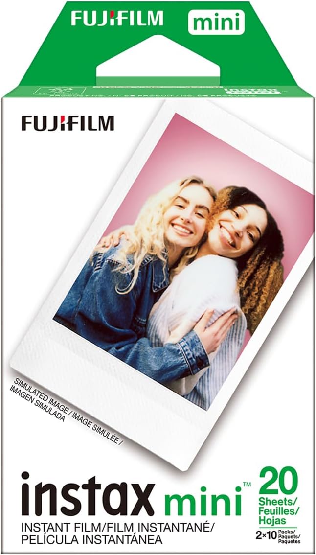 Fujifilm Instax Mini Link 3 Wireless Smartphone Printer, Green, Bundle with 20 Exposures Instant Daylight Film and Photo Album