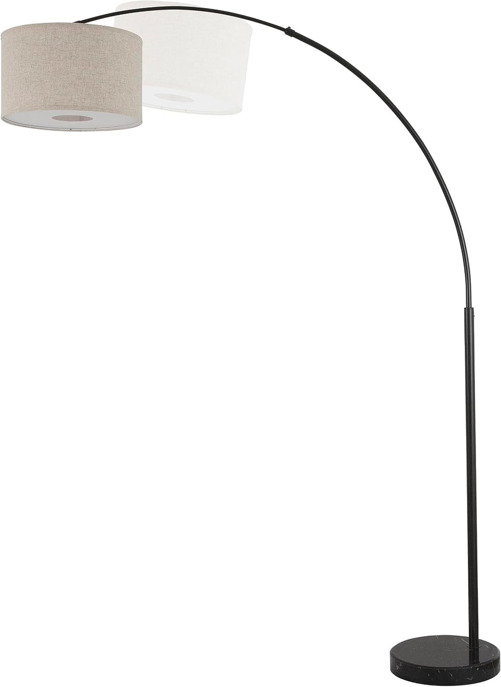 Major-Q Modern Arcing Floor Lamp - Tall Stand Up Arching Drum Shade - Large Contemporary Floor Lamp for Dining Rooms and Bedrooms - Corner Lamp for Office Lighting and Home Decor