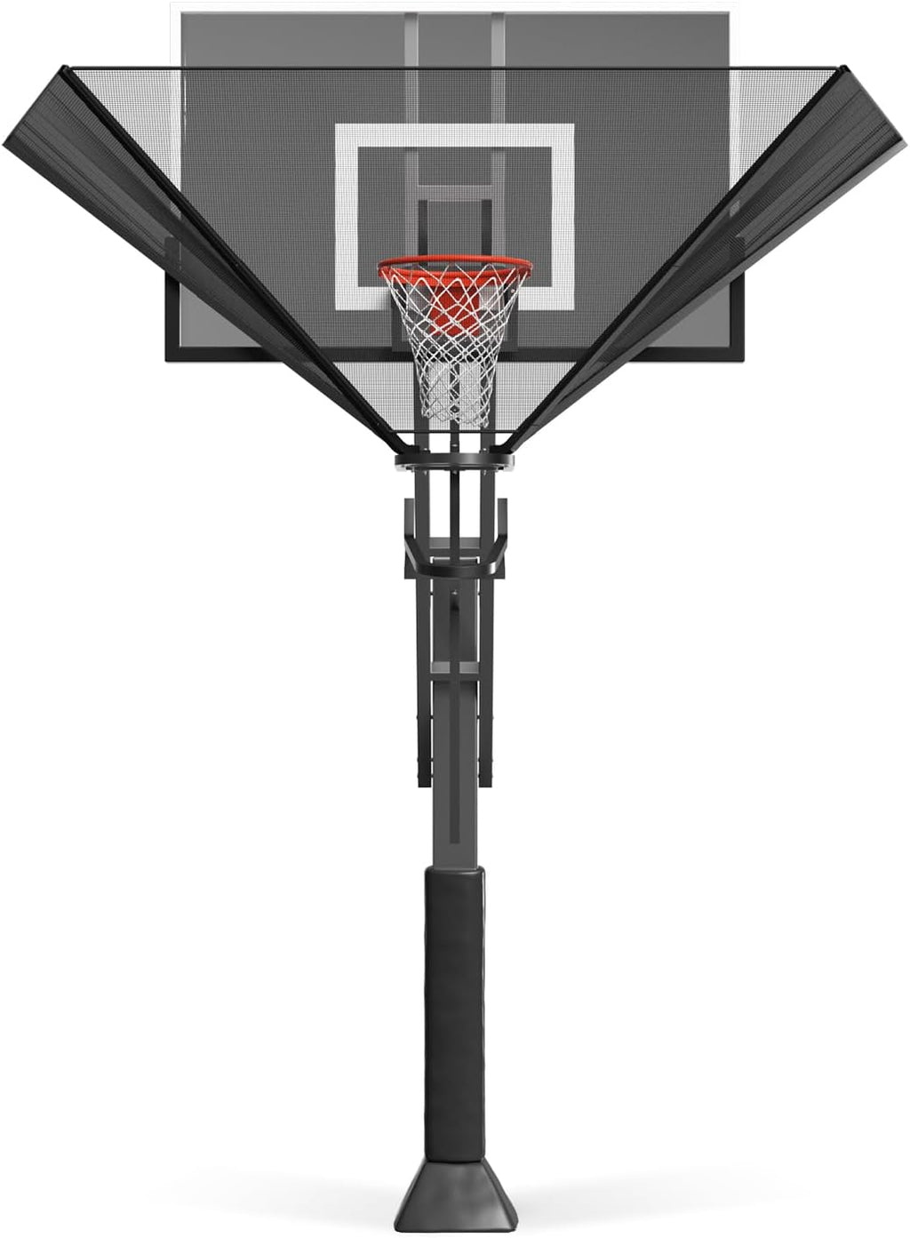 Basketball Rebounder Net Return System Machine Portable Suspended Shooting Basketball Rebounder Device Heavy Duty Basketball Training Equipment with 360°Rotating Track for Continuous Solo Practice