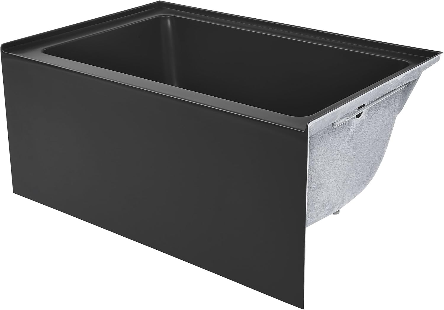 Lausanne 48' X 32' Right-Hand Drain Alcove Bathtub with Apron in Matte Black