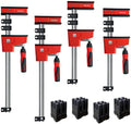 BESSEY KREK2440 K Body REVO Clamp Kit, 2 x 24 In., 2 x 40 In. and 1 set of KP Blocks - 1700 lbs Nominal Clamping Force. Spreader, and Woodworking Accessories - Clamps and Tools for Cabinetry
