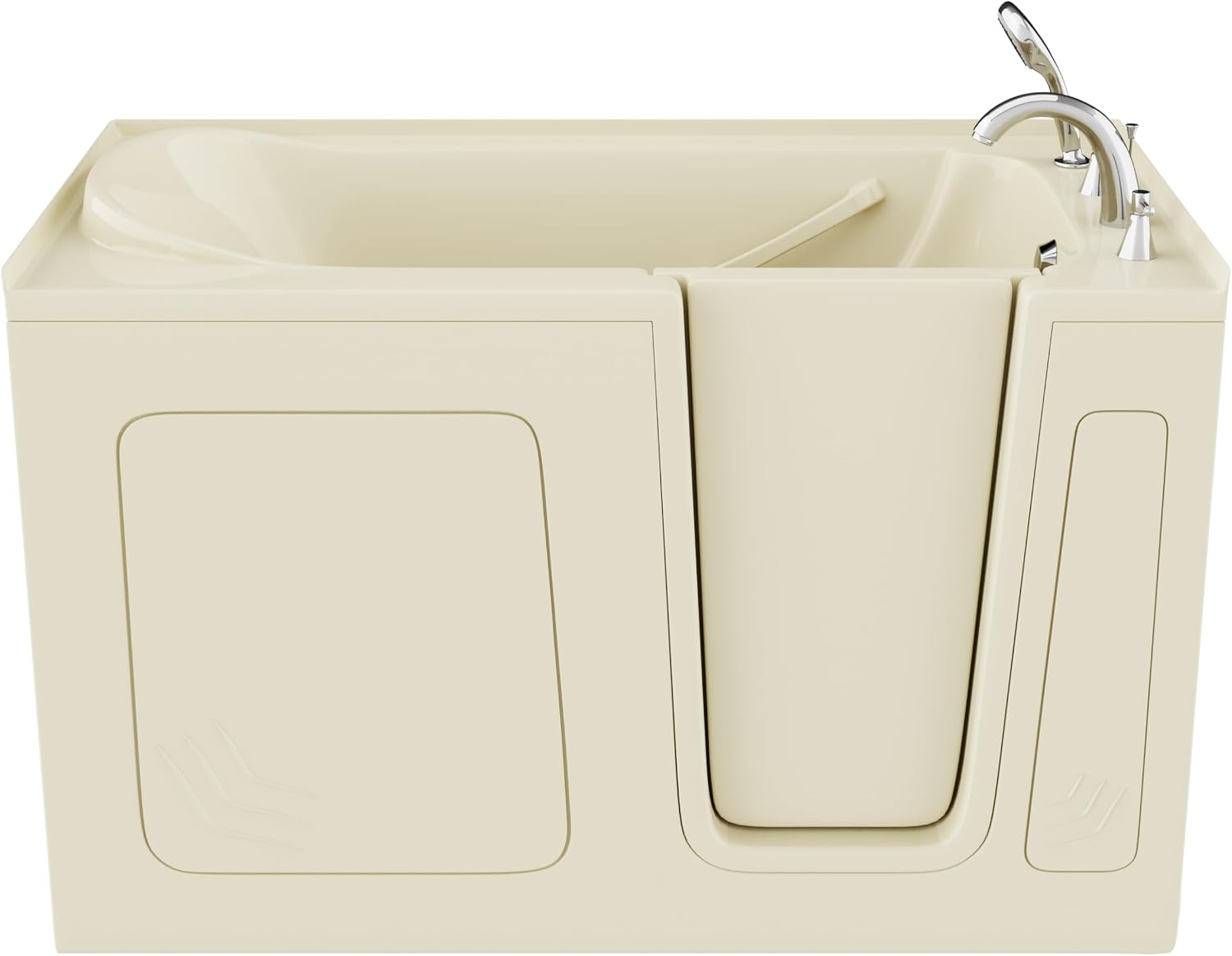 ANZZI Tubs Series Wide Opening Door Right Drain Quick Fill Walk-In Soaking Tub in Biscuit Finish 32 in. x 60 in. | AMZ3260RBS