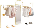 Display Rack for Women's Clothing Store,Wall Mounted Industrial Pipe Garment Rack,Metal Floor Shelf for Retail Display/Laundry/Boutique/Clothing Store (G-250cm/98.5in