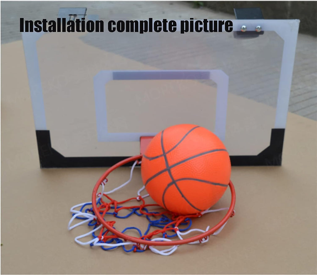 Basketball Rim Wall-Mounted Basketball Hoop,Mini Basketball Boards for Adults and Children,No Need to Punch Holes for Easy Installation,Diameter 21.5/38cm (Size : 45x30cm)