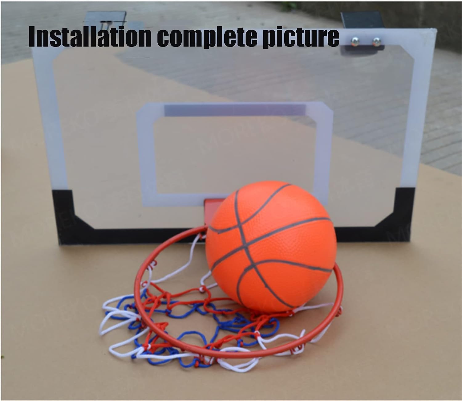 Basketball Rim Wall-Mounted Basketball Hoop,Mini Basketball Boards for Adults and Children,No Need to Punch Holes for Easy Installation,Diameter 21.5/38cm (Size : 45x30cm)