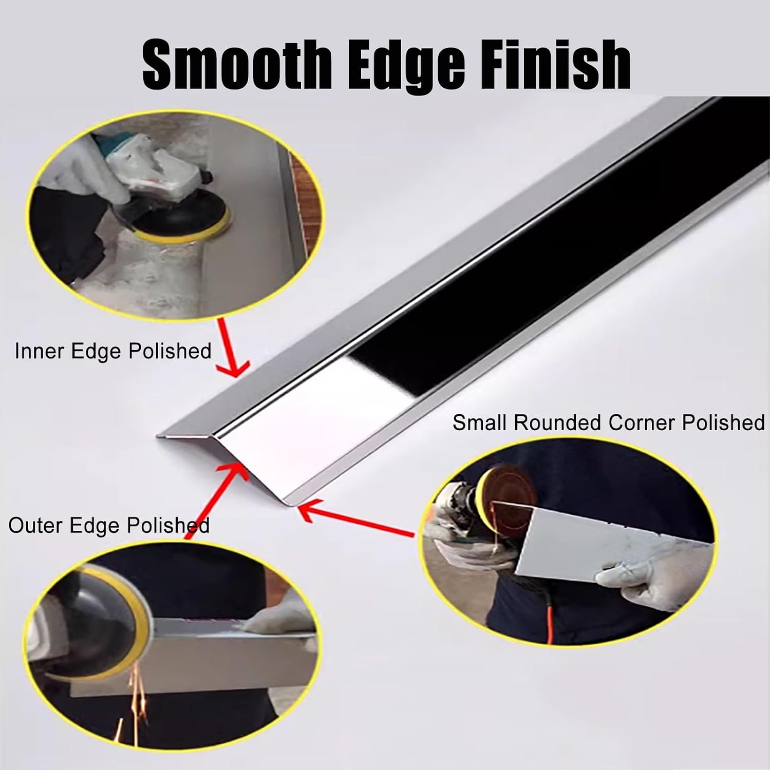 2 Inch Width Corner Guards for Wall Edge Protector, Stainless Steel 89 Degree Edge Protectors Strips for Kitchen/Corner Molding Trim Decorative(6 PCS,L 32 in)