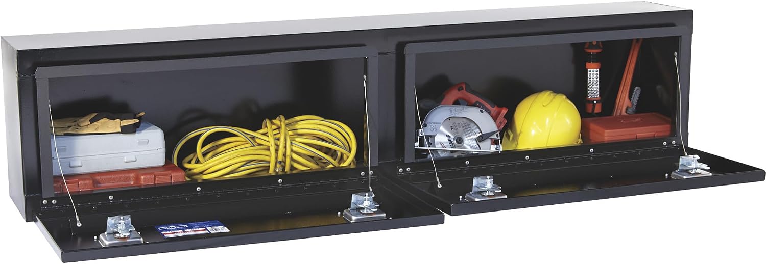 Northern Tool Top-Mount Truck Tool Box - Steel, Gloss Black, T-Handle Latches, 72in. x 12in. x 16in. Model Number 36212789