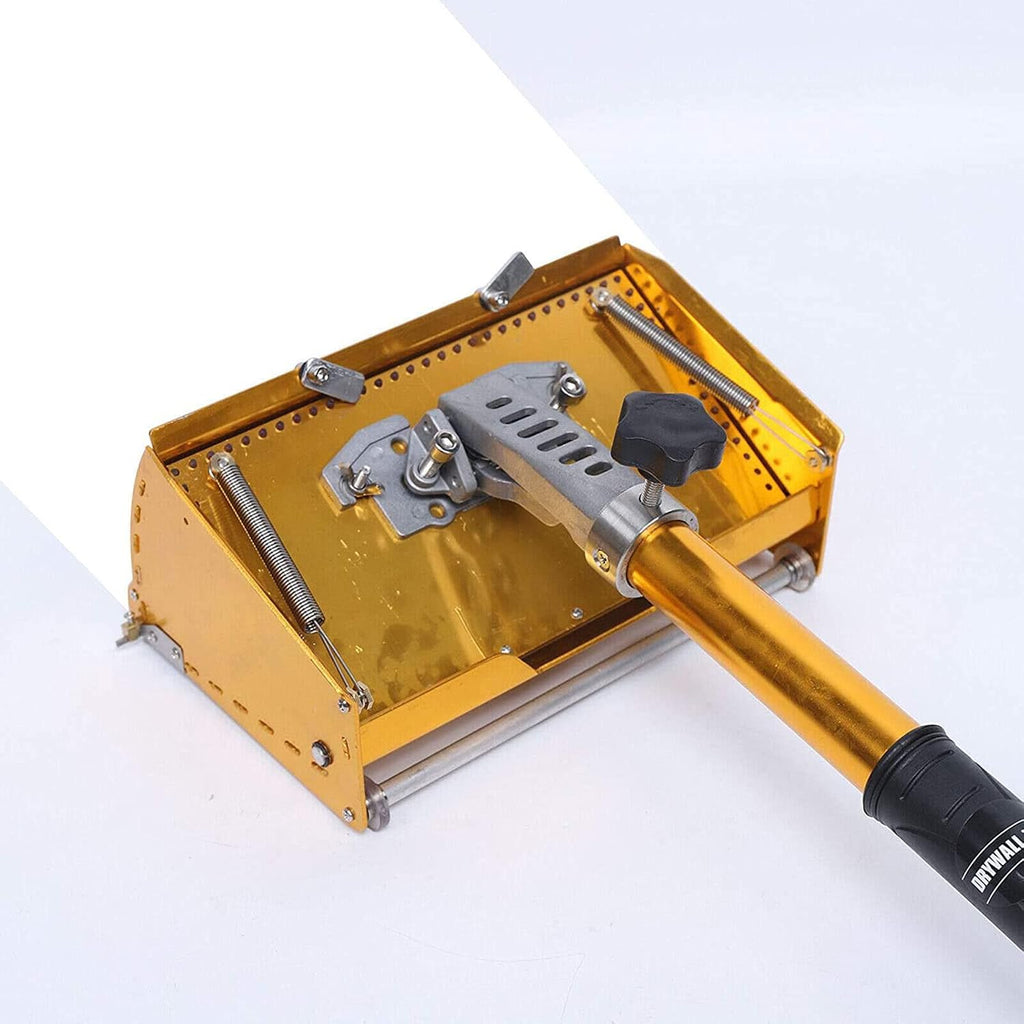 Drywall Flat Finishing Box with Adjustable Box Handle Extension (40''- 63'') 9.8 Inch Drywall Taping Flat Finishing Set Handle Adjustable Taping Tools